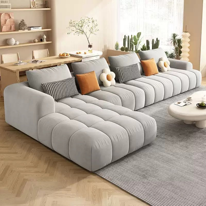 Modern Modular Chaise Sectional Sofa/Plush Lounge Fabric Couch