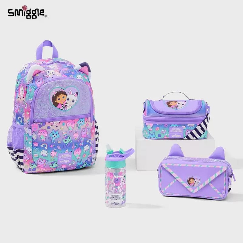 4-Piece Kids School Backpack Set – Cartoon Backpack, Lunch Bag, Pencil Case & Water Bottle