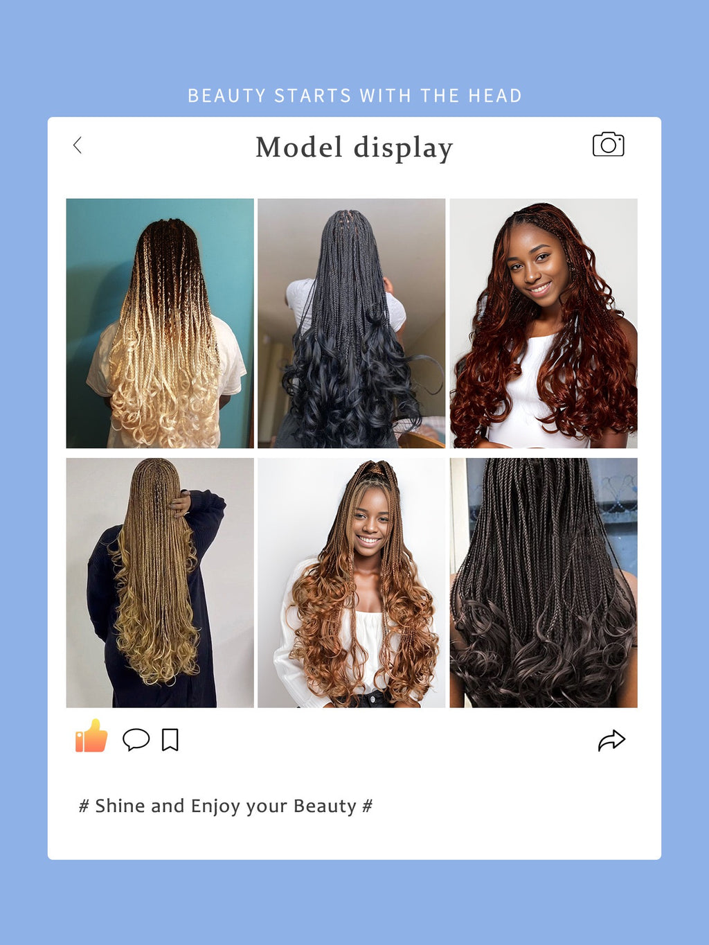 28 inches 150g French Curly Braids extensions: 3-4 Packs for a Full head