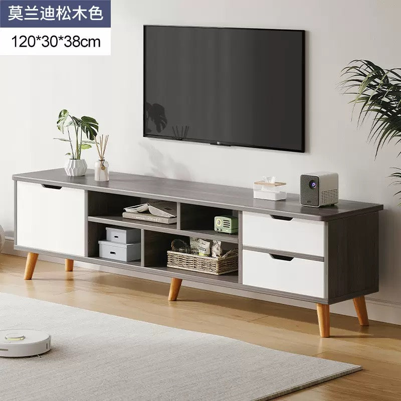 Nordic Wooden TV Console Cabinet with Storage – 120cm Media Unit