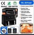 SPRX 10L Digital Air Fryer – Extra Large Capacity (Dual Basket)