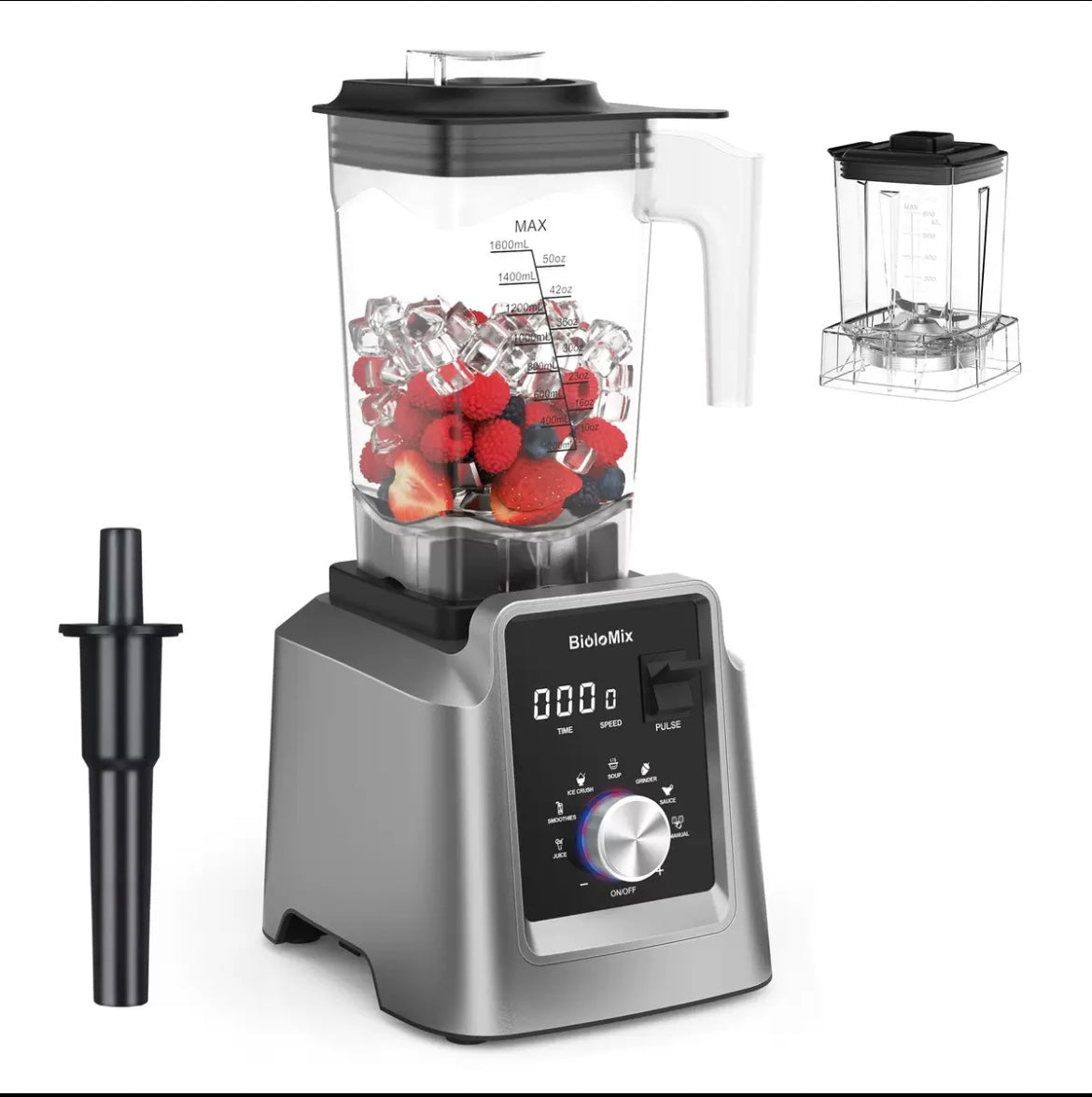 BioloMix Heavy Duty Smart Digital High-Speed Blender with Pulse Control