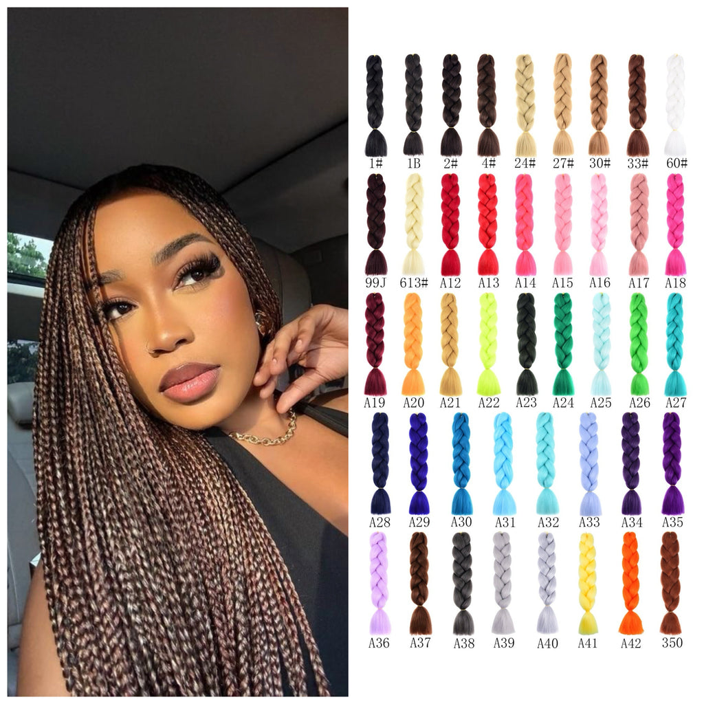 82 inches 165g Kanekalon Jumbo Braids extensions in Assorted Colours